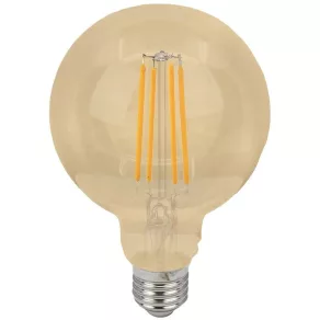   Bec LED sferic COG, auriu, soclu E27, 7 W, 800 lm, G95, 2500 K, FILGG958W Tracon