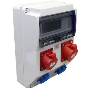   Cutie de joncțiune fără protecție, 2×SCHUKO+1×16A(3P+N+E)+1×32A(3P+N+E) TDB12-12M Tracon