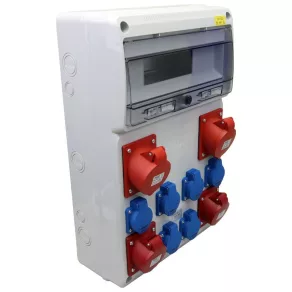   Cutie de joncțiune fără protecție, ieșiri: 6×SCHUKO + 2×16 A (3P+N+E) + 2×32 A (3P+N+E) TDB13-16M Tracon