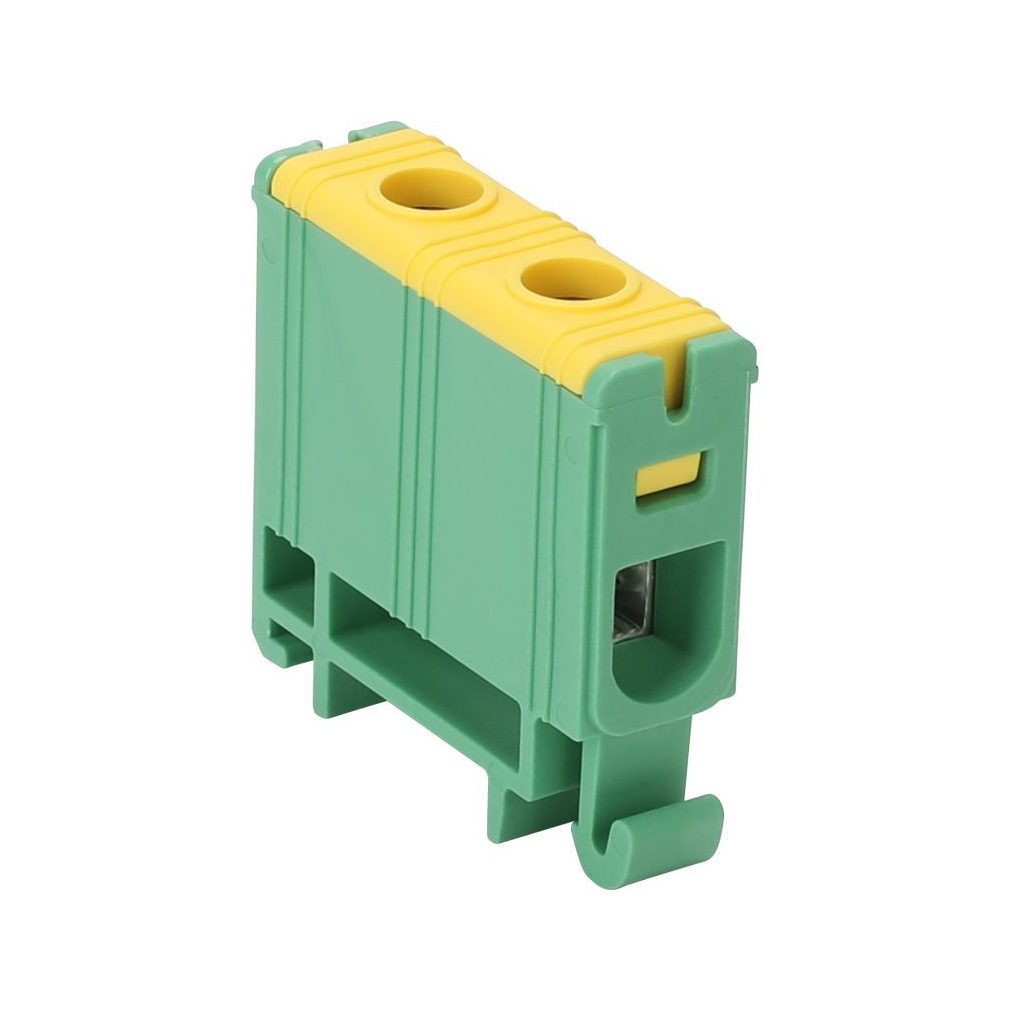 Tracon conector de derivație pentru circuit principal, montabil pe șină, verde/galben 1,5-16 mm2 85A FLEAL-16/1ZS