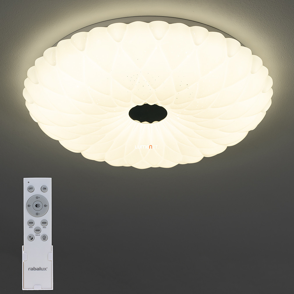 Lampa LED de tavan cu telecomandă, abajur în formă de floare - Primrose Rábalux 1426