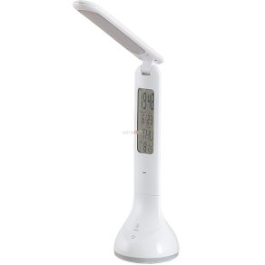   Lampă LED de masă cu afișaj LCD, 26 cm - Justin Rábalux 1515, afișaj LCD, iluminare ambientală RGB cu schimbare automată, reîncărcabilă prin cablu USB (nu este inclus), 4000 K, 253 lm, 4 W