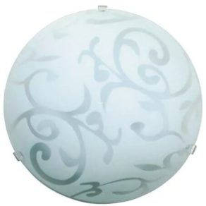   Lampă de tavan cu model de viță de vie, sticlă opală - Scroll Rábalux 1845