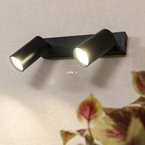 Lampă spot, neagră, cu două socluri - Solo Rábalux 2085