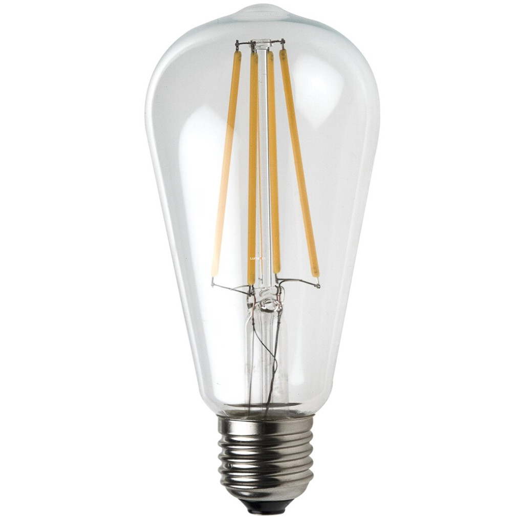 E27 filament LED 10 W, alb rece