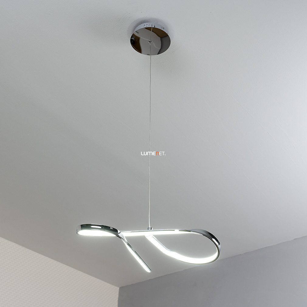 Lampa suspendată cu efect de bandă cromată - Aniela Rábalux 2188