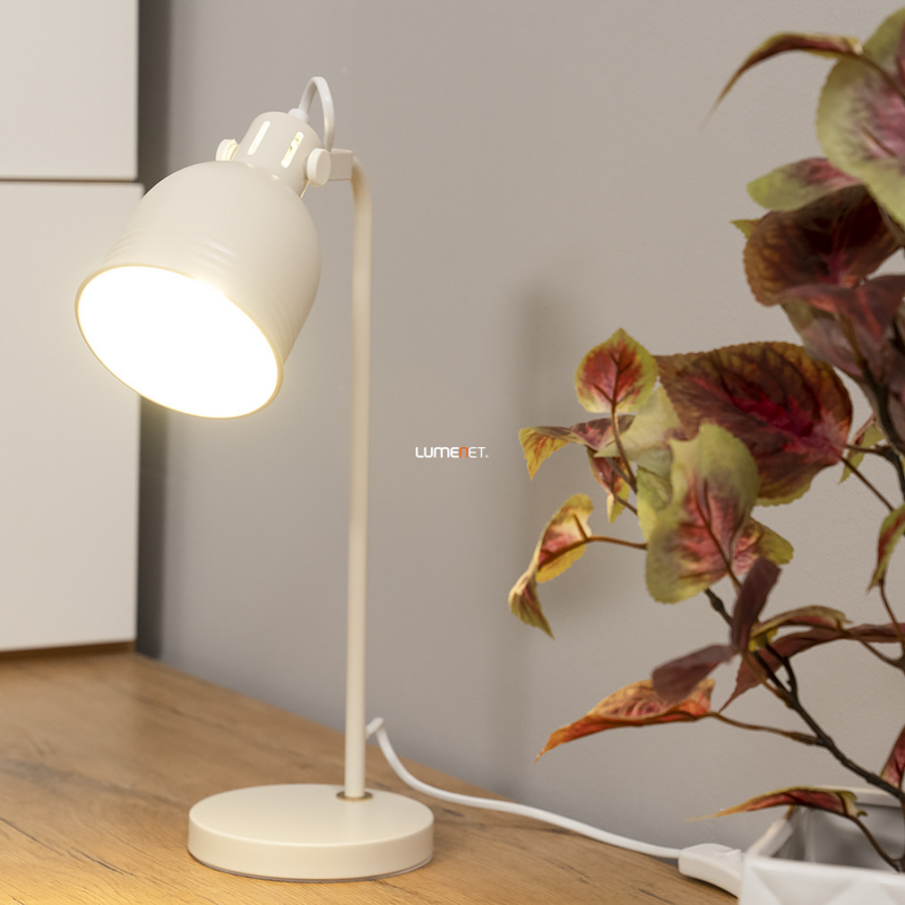 Lampa de masă în culoare bej, 44 cm - Flint Rábalux 2241, cu soclu 1xE14