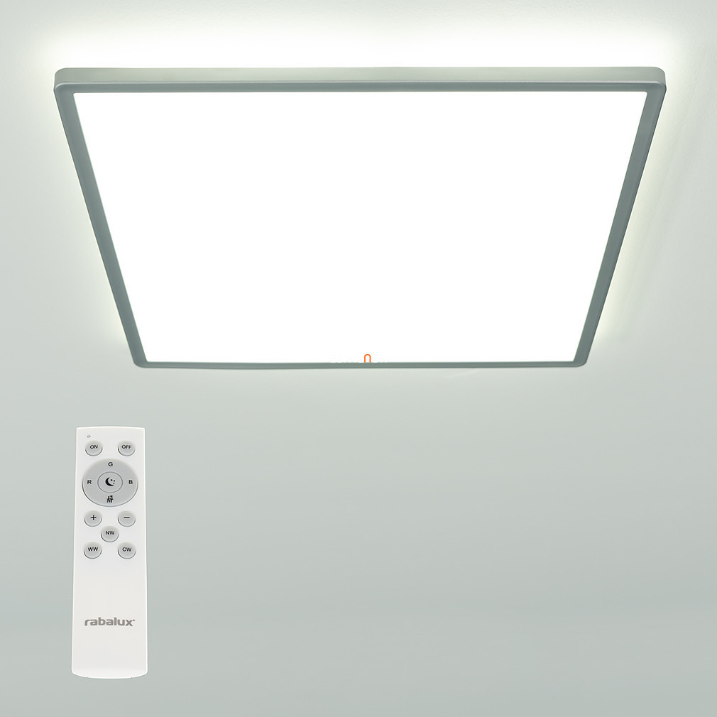 Lampă LED inteligentă pentru tavan, culoare argintiu, 42x42 cm - Rasmus-RGBW Rábalux 2291