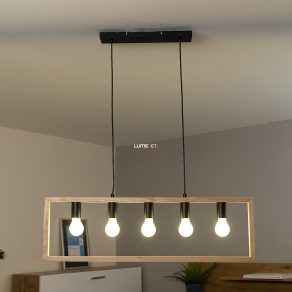   Lampă suspendată cu cadru din lemn și 5 socluri - Indigo Rábalux 2294