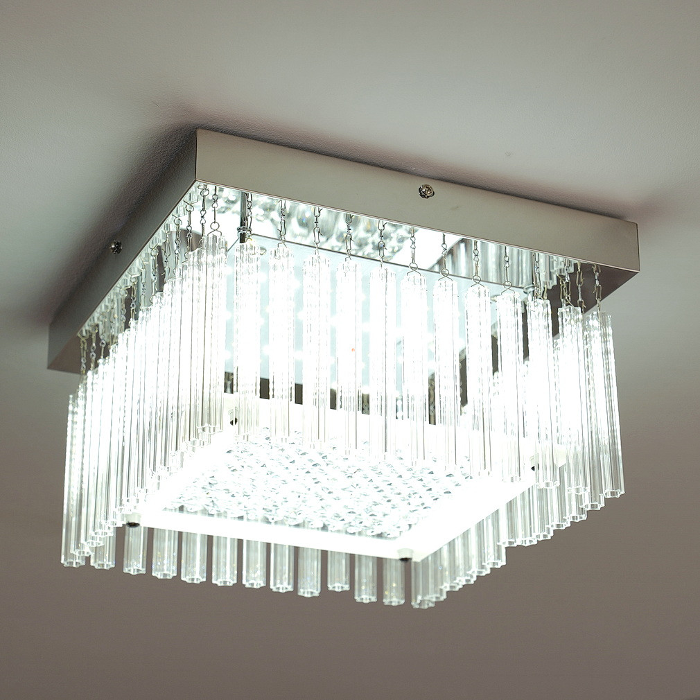 Plafonieră LED Crystal 18 W, alb rece, crom (Danielle)