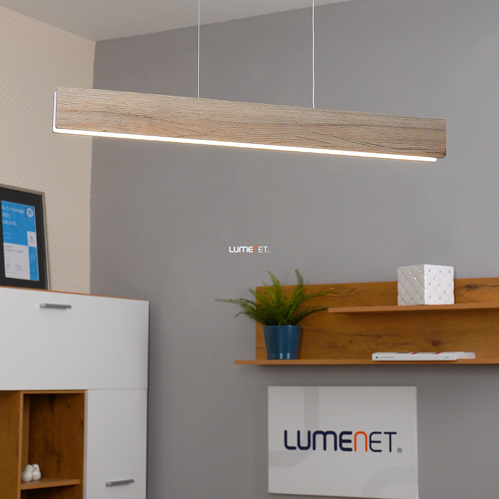 Lampa suspendată din lemn cu LED-uri în stil minimalist, 8x80 cm - Cinnamon Rábalux 3091