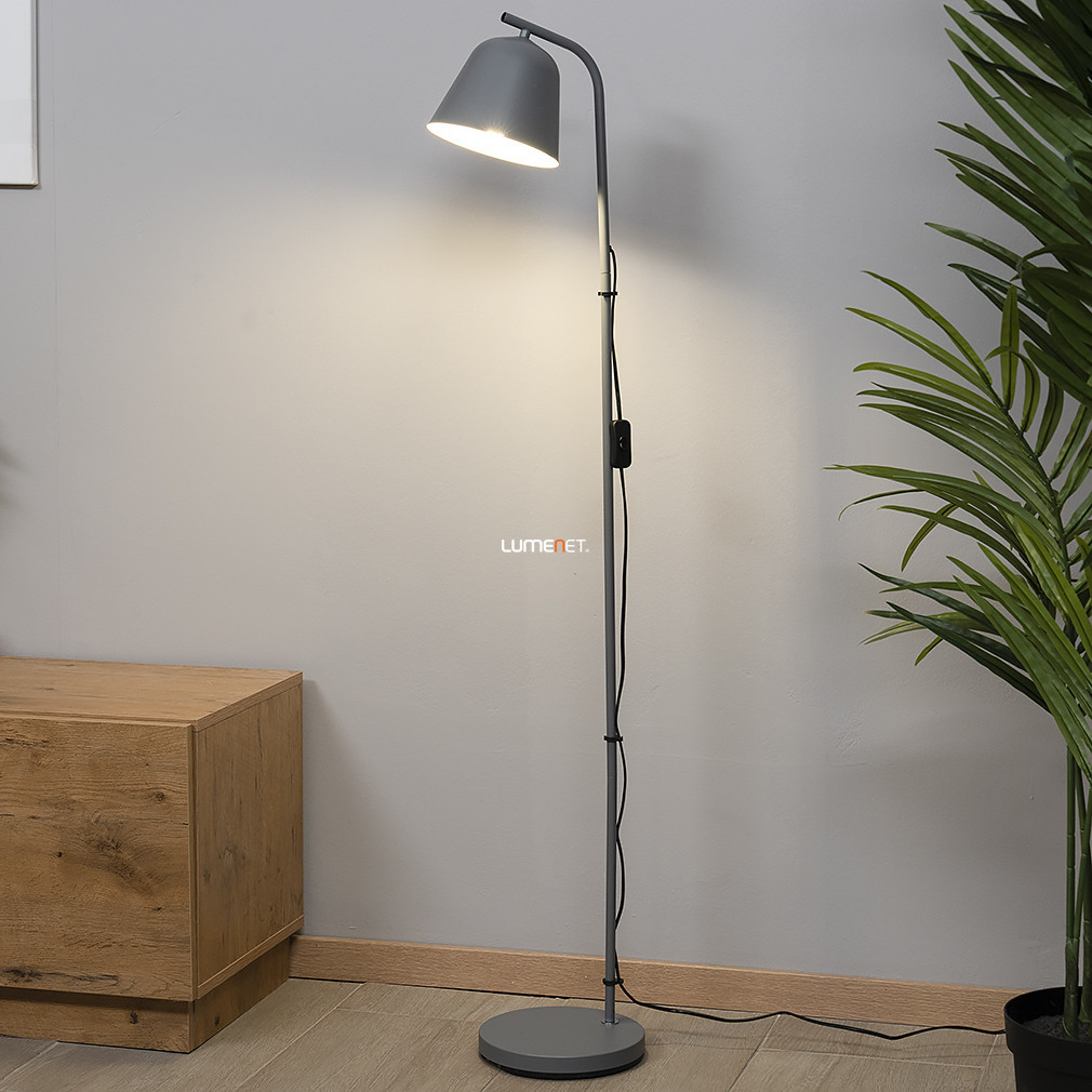 Lampa de podea în culoare gri, 135 cm - Malia Rábalux 3096, întrerupător cu cordon, 1xE27 soclu