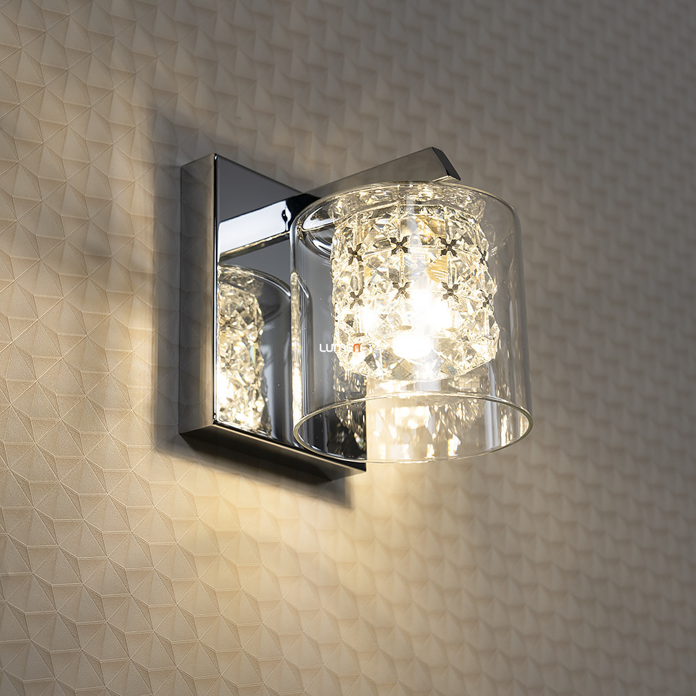 Lampa de perete cromată cu ornamente din cristal - Duchess Rábalux 3113