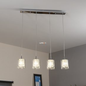   Lampă suspendată cu lanțuri de cristal, cilindru de sticlă - Duchess Rábalux 3116