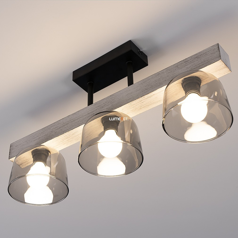 Lampa de tavan cu abajururi din sticlă fumurie - Cardamom Rábalux 3119