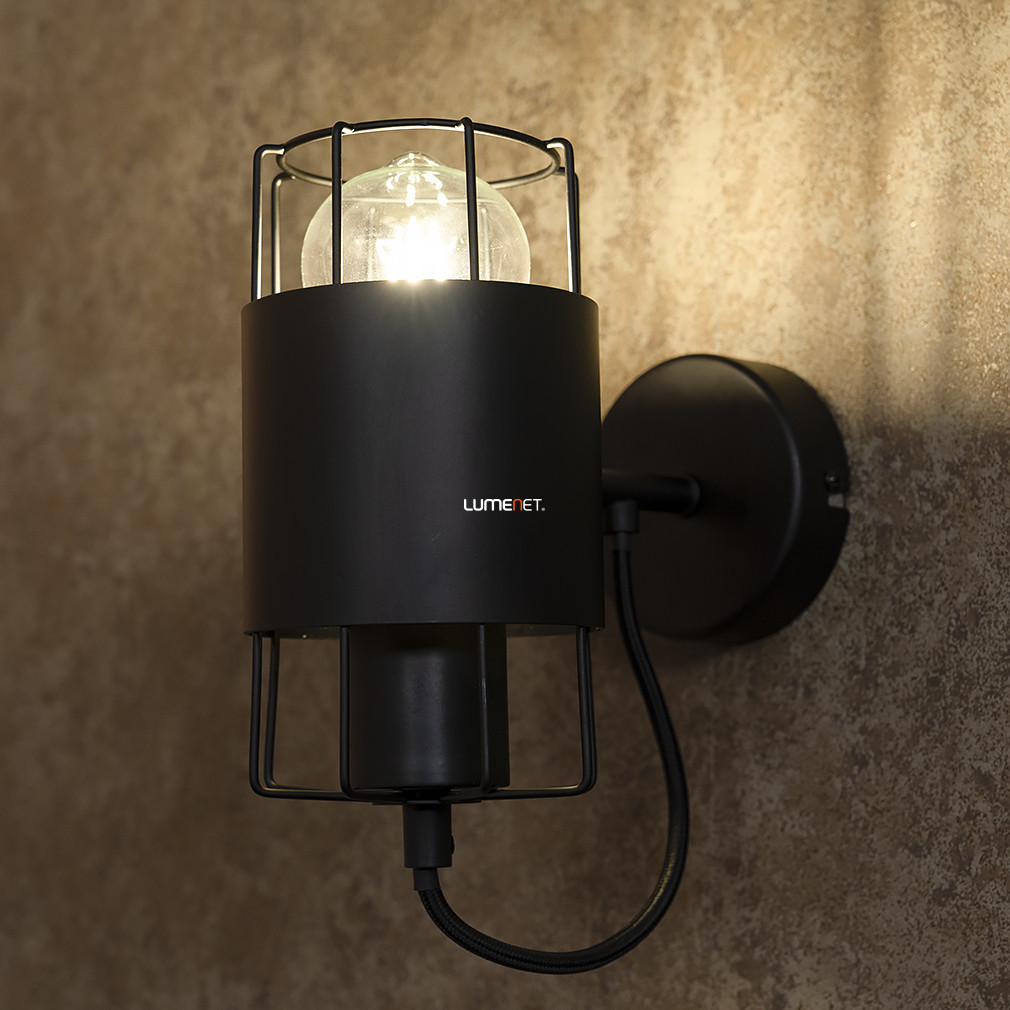 Lampa de perete cu cadru metalic negru - Dimitri Rábalux 3123