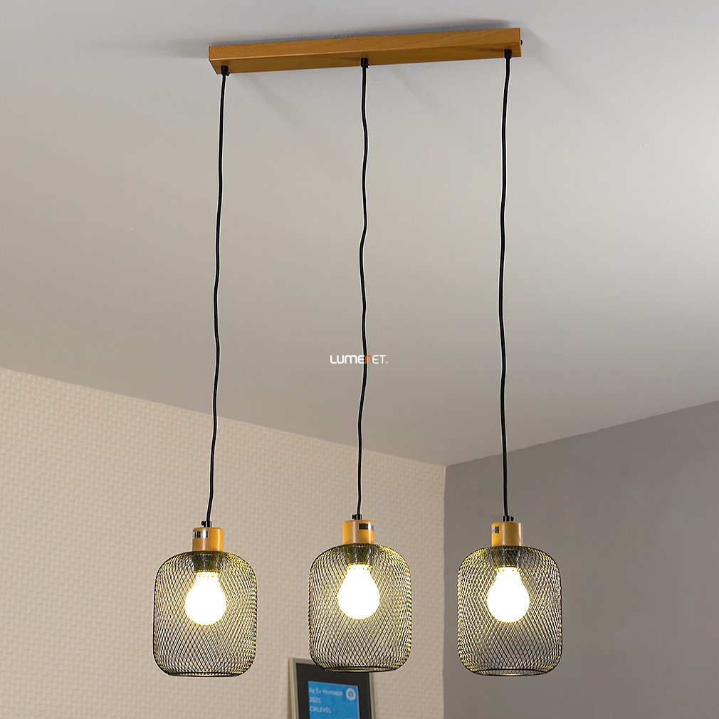 Lampă suspendată cu plasă, cu 3 socluri - Grendel Rábalux 3132