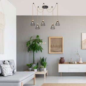   Candelabru cu cablu reglabil și abajur din grilaj - Farfalle Rábalux 3150