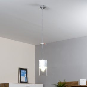   Lampă suspendată cu finisaj argintiu, sticlă - Zelkova Rábalux 3154