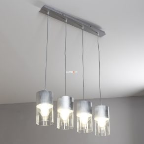   Lampă suspendată argintie cu 4 socluri - Zelkova Rábalux 3156