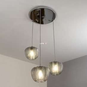   Lampă suspendată cu model, cu 3 socluri, sticlă - Monet Rábalux 3178