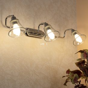   Aplică de baie cu abajur din sticlă, 3 prize - Antoine Rábalux 3209