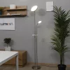 Lampă de podea LED minimalistă cu braț de citit și intensitate luminoasă reglabilă prin întrerupător - Ophus Rábalux 3239, sticlă, 3000 K, 2110 lm, 23 W