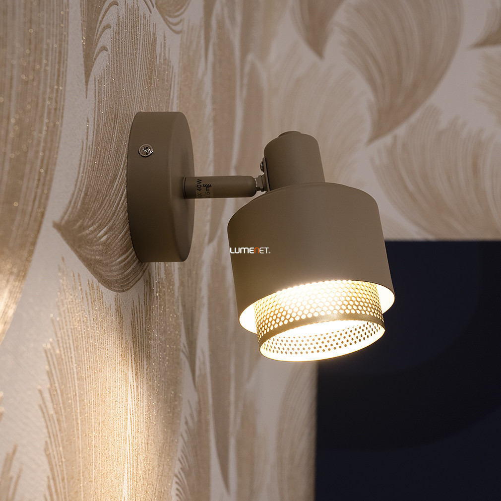Lampa cu spot bej cu abajur interior auriu - Fedora Rábalux 3547