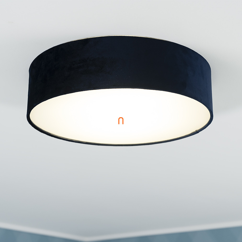 Lampa de tavan din catifea albastră, ambalaj deschis (Aldona)