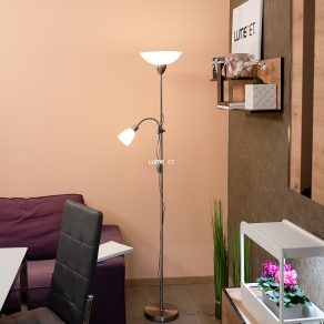   Lampă de tavan cu braț de lectură, 178 cm - Diana Rábalux 4067, întrerupător pe cablu, sticlă, cu 1xE27+1xE14 socluri