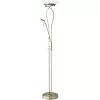 Lampă de tavan reglabilă cu braț de citit, 174 cm, culoare alb-bronz - Gamma Rábalux 4078, comutator dimmer, sticlă, 1xR7s+1xG9 soclu