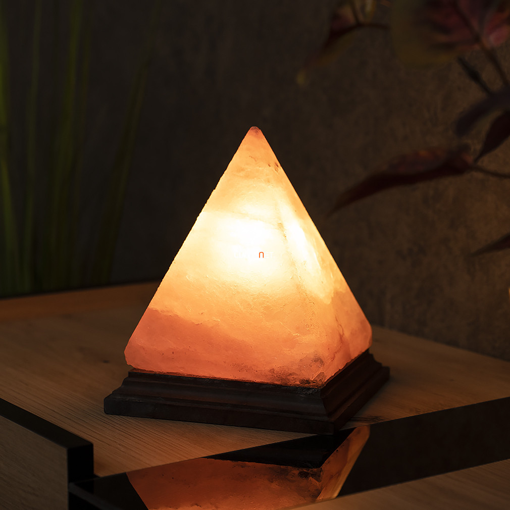 Lampa de sare cu sursă de lumină LED, în formă de piramidă, 15 cm - Vesuvius Rábalux 4096, cu 1xE14 soclu
