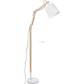   Lampă de podea din lemn, 157 cm - Thomas Rábalux 4192, textilă, cu soclu 1xE27