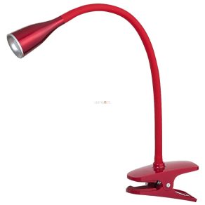   Spot LED roșu pentru masă, cu clemă de prindere 35 cm - Jeff Rábalux 4198, 3000 K, 330 lm, 4,5 W