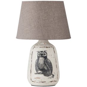   Lampă de masă Owl, 38 cm - Dora Rábalux 4373, cu soclu 1xE27