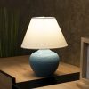 Lampă de masă albastră, 25 cm - Molly Rábalux 4392, cu soclu 1xE14