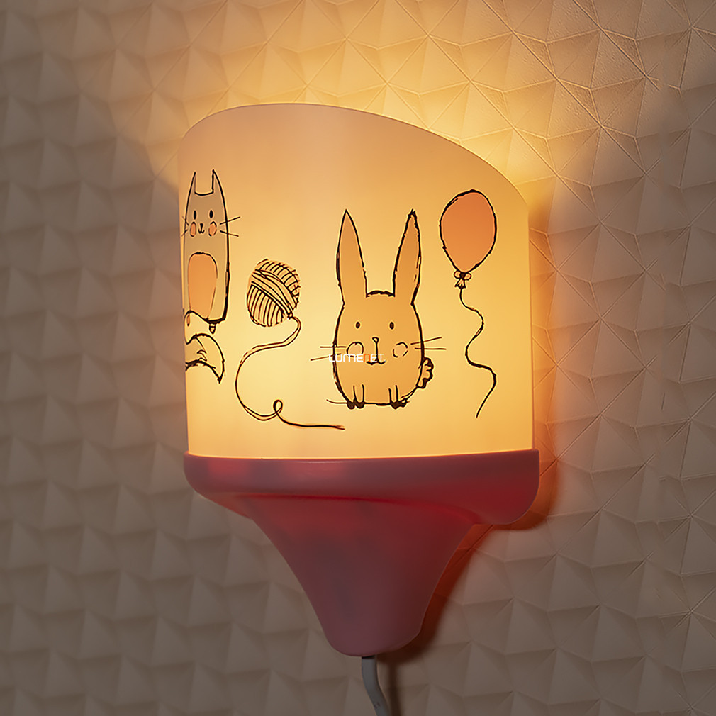 Lampa de noptie de perete pentru copii, roz - Cathy Rábalux 4570