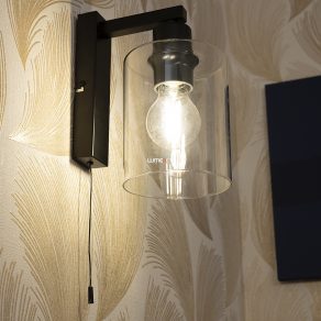   Aplică cu întrerupător cu tragere, sticlă - Miroslaw Rábalux 5077