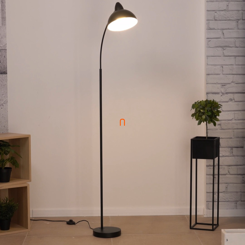Lampa de podea, neagră, 158 cm - Daron Rábalux 5240, comutator cu pedală, 1xE27 soclu
