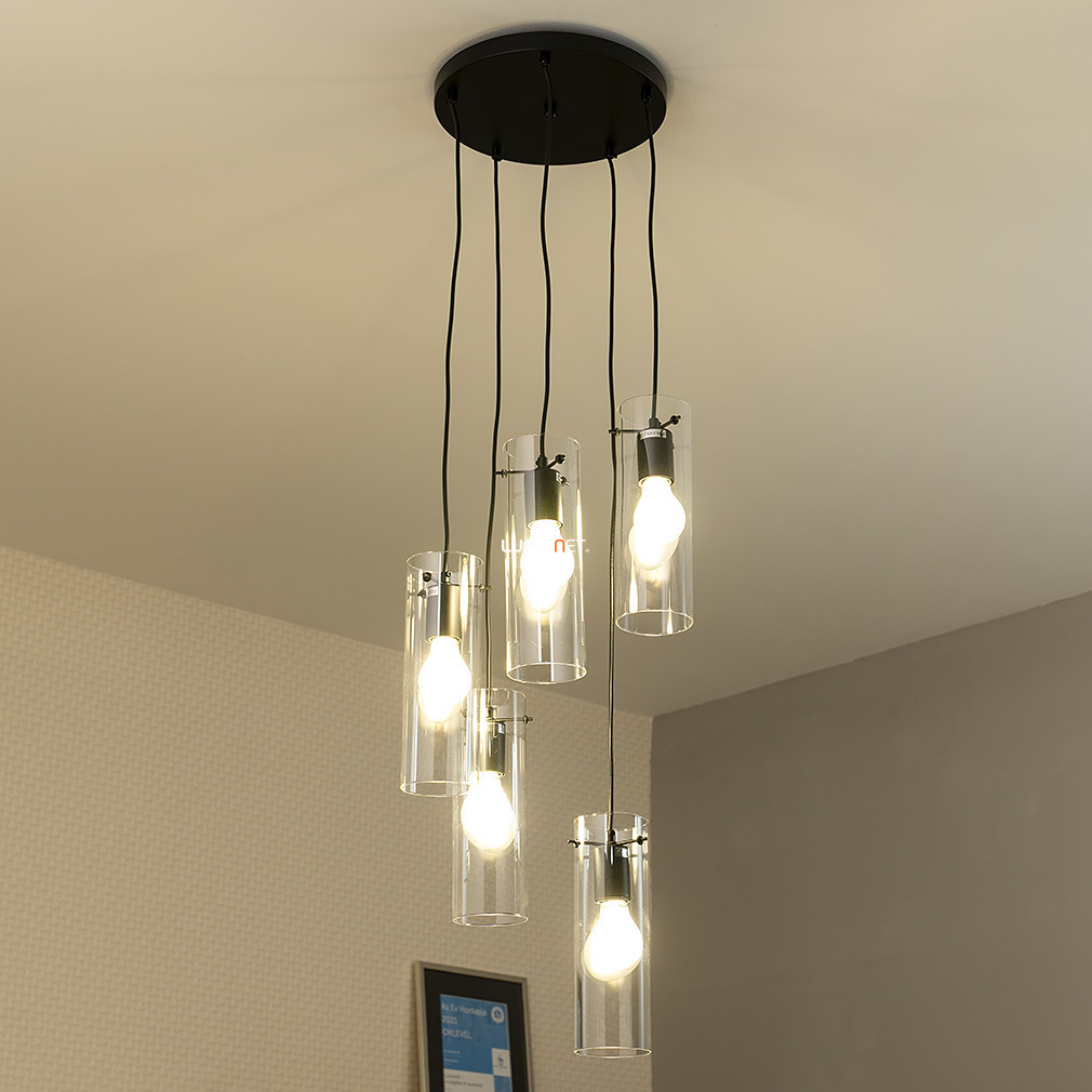 Lampa suspendată din sticlă cu 5 becuri - Acantha Rábalux 5260