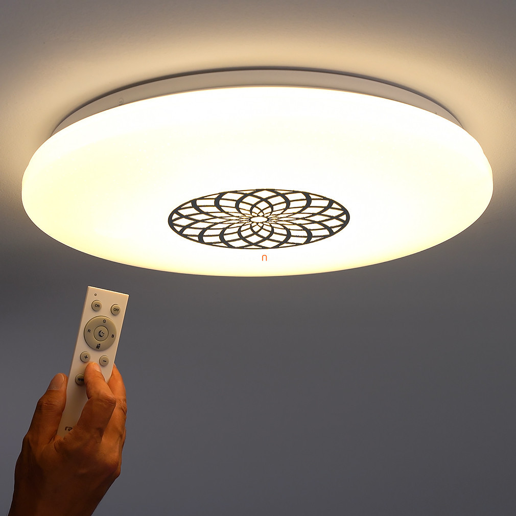 Lampa LED inteligentă pentru tavan cu telecomandă, cu model mandala - Ophelia RGBW Rábalux 5364