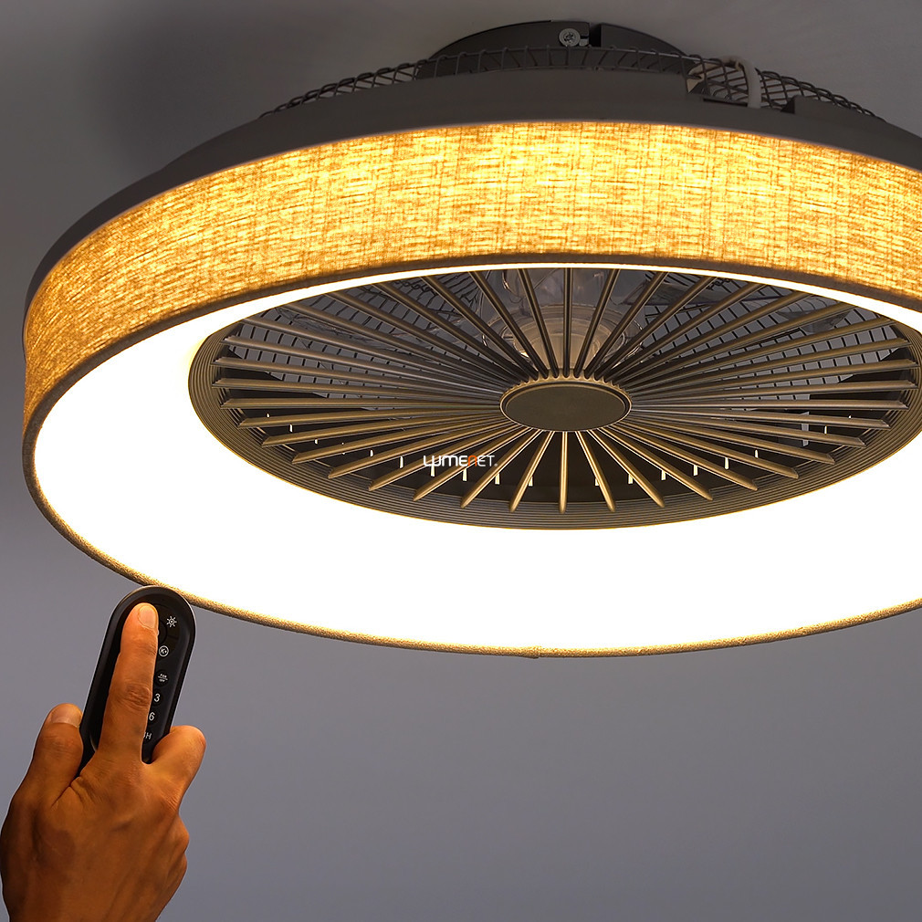 Lampa LED de tavan cu ventilator și telecomandă, efect natural - Benicio Rábalux 5420