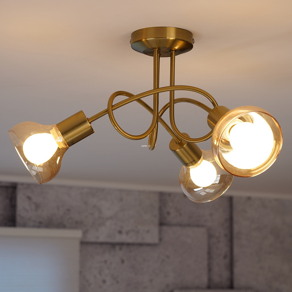 Lampa de tavan cu trei becuri, culoare aurie - Holly Rábalux 5548