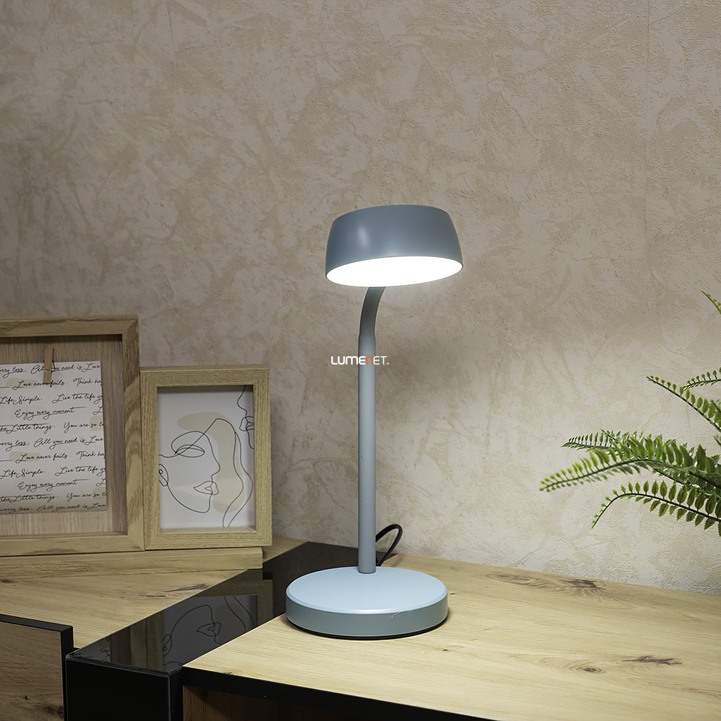 Lampa LED albastră pentru birou, 35 cm - Berry Rábalux 6780, 4000 K, 350 lm, 4,5 W