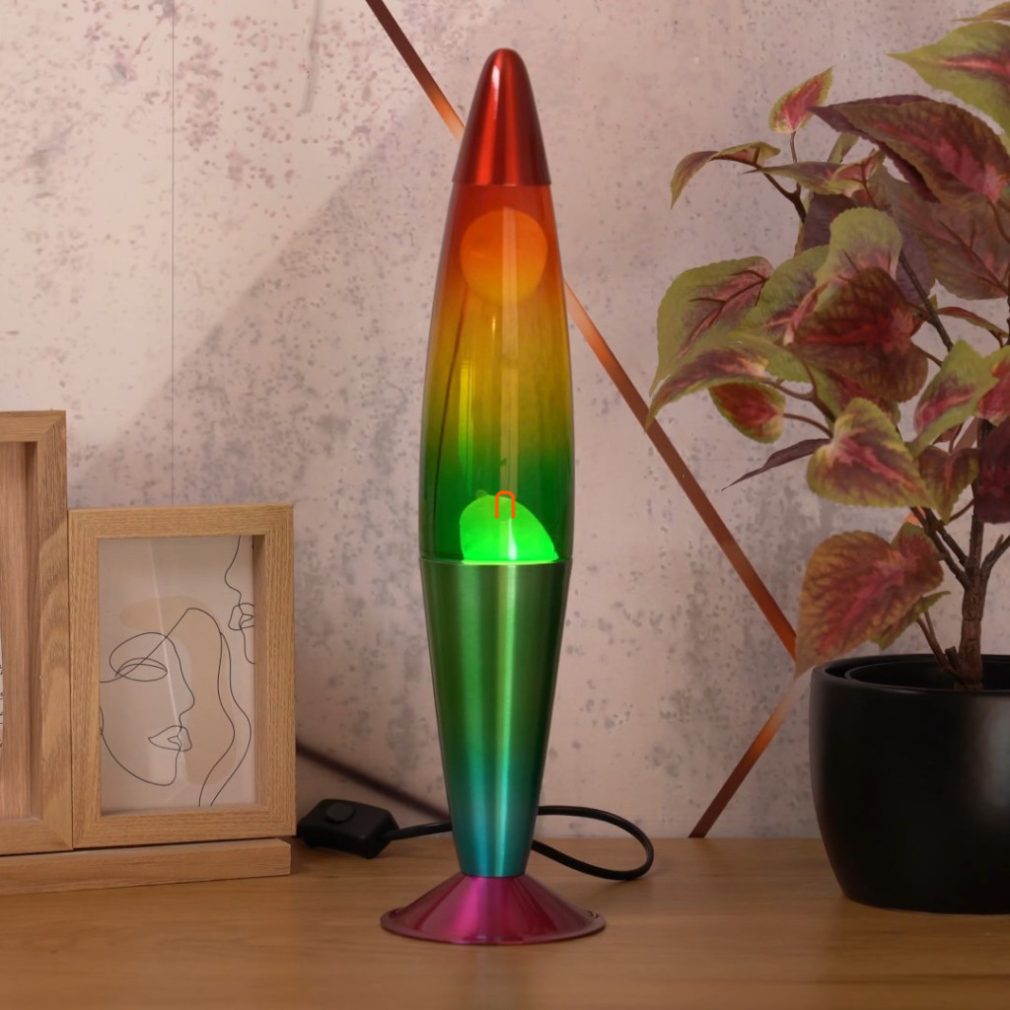 Lampa lava cu sursă de lumină, colorată, 42 cm - Lollipop Rábalux 7011, cu soclu 1xE14