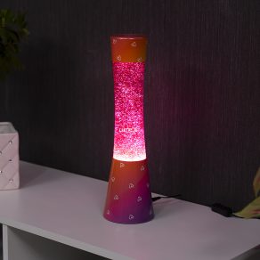   Lampă cu lavă strălucitoare cu sursă de lumină, roz, 39 cm - Minka Rábalux 7027, cu soclu 1xGY6.35