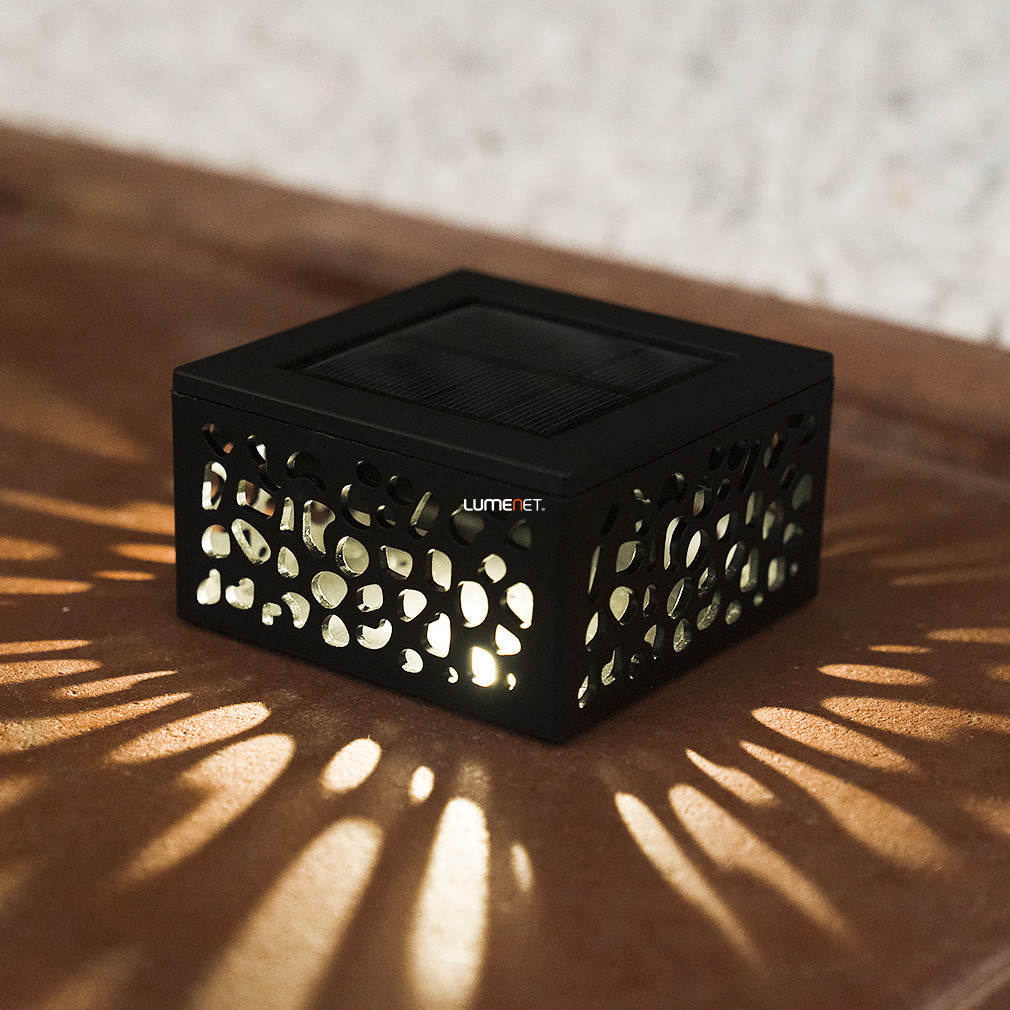 Lampa decorativă cu LED și panou solar, negru - Medulin Rábalux 7032