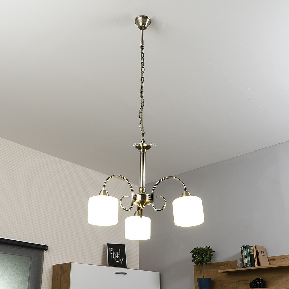 Candelabru în bronz antich, cu 3 brațe - Edith Rábalux 7275
