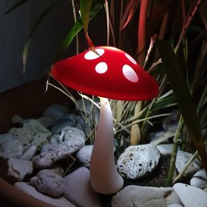   Lampă LED de exterior în formă de ciupercă, alimentată cu energie solară - Funghetto Rábalux 7877