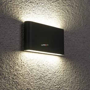   Lampă LED plată pentru exterior, de culoare antracit, iluminare în jos/în sus - Nesna Rábalux 7952